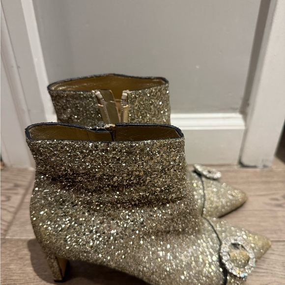 Jimmy Choo glittery boots rhinestone buckle women shoes ankle boots bedazzled - Picture 2 of 6